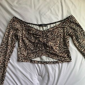 - Leopard print top -